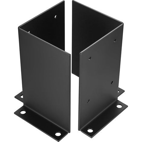 Ensemble de 2 supports de base de poteau,Appui de base pour poteaux de terrasse, Supports de pergola pour poteaux de 101x101/110x110/201x201/210x210mm, Balustrade de terrasse, Boîte aux lettres (1/5)