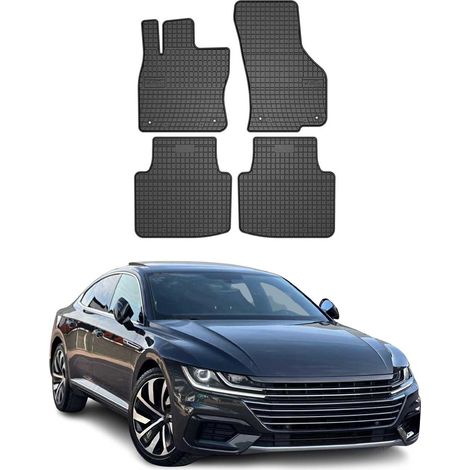 OMAC Tapis de Sol Compatible avec VW Arteon 2017-2022 Caoutchouc Noir (1/5)
