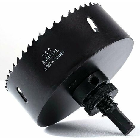 Scie Cloche Bi-Métal 120 mm, M42 HSS Bimétallique Scie Trèpan avec Foret de Centrage pour Robuste Perceuse à Percer Guazhni