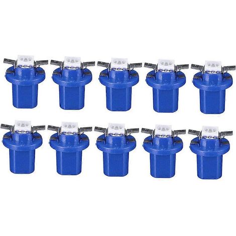 HONORNIC - Lot de 10 ampoules LED T5 B8.5D 5050 1SMD pour tableau de bord de voiture, 5 couleurs, compatibles avec tous les accessoires automobiles.
