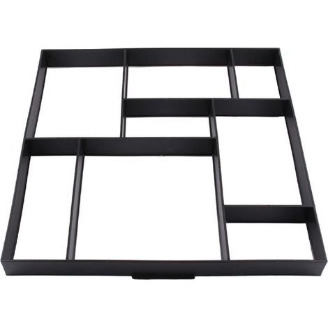 Moule à pavés en plastique 60 x 50 cm, pavés de taille moyenne, moules à béton, pierres, dalles de jardin, allée, pavage, moule pour chemin, fabricant de trottoirs (1/5)