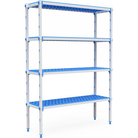 Rayonnage Aluminium 4 Niveaux Compatible Bac GN 2/3 - L 715 à 1950 mm - Pujadas