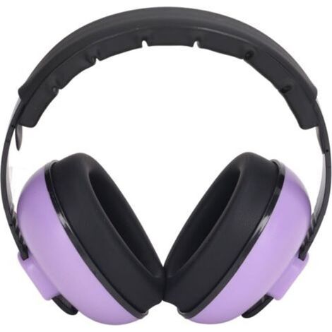 ‌Casque Anti-Bruit Réducteur de Bruit‌ (NRR 31dB) - Protection Auditive Confortable et Pliable - Couleur Violette