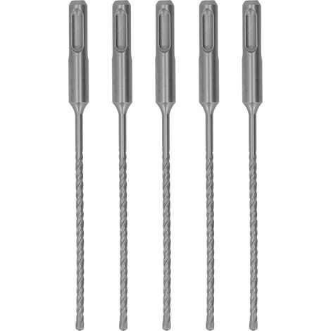 5 pièces foret à percussion rotatif 160mm longueur 2 cannelures auto centrage pointe en carbure forets à percussion pour brique pierre béton 4mm/0,16 pouces (1/5)