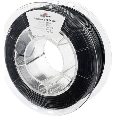 Spectrum Filaments 80262 S-Flex 90A Filamento per stampante 3D TPU flessibile 1.75 mm 250 g Nero profondo, Nero 1 pz. (1/4)