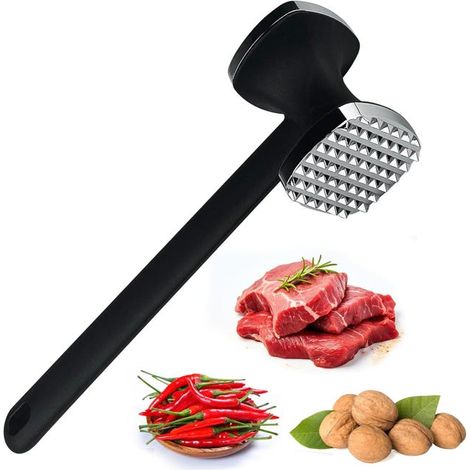 Mazo para carne, mazo de doble cara antiadherente con mango antideslizante, mazo profesional para filetes. (1/5)