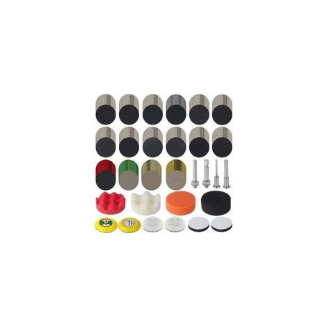 174 discos abrasivos para automóviles de 75 mm - Kit de renovación de faros y carrocería, grano 60-10000, papel de lija para carrocería y papel de lija para faros de automóvil, con discos trenzados, a