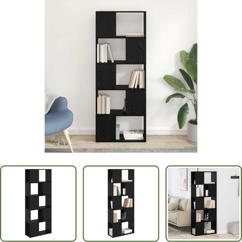 Meuble TV noir - Ensemble meuble TV Noir 60 x 24 x 156 cm Bois d'ingénierie (1/5)