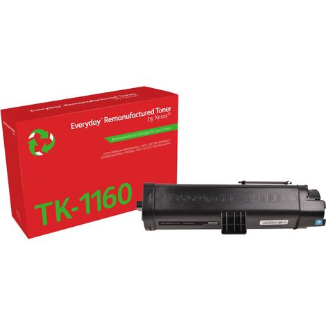 Everyday Rigenerato Toner di Xerox Nero compatibile con Kyocera TK-1160 Capacità standard