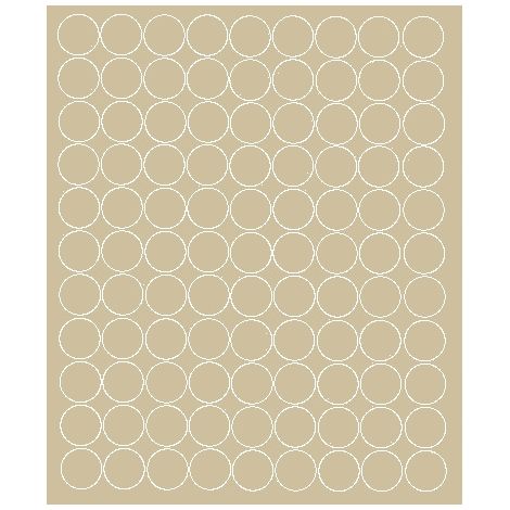 Pegatinas circulares de 2 cm, pegatinas circulares con puntos, 99 piezas, color beige brillante.