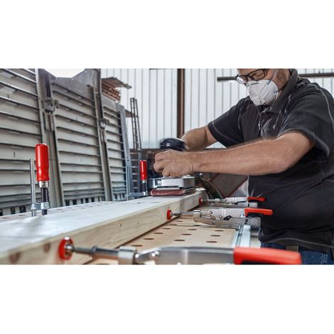 Bessey Schubstangenspanner mit waagrechter Grundplatte mit Zubehör-Set - STC-IHH25-T20