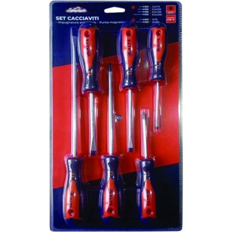 Set giraviti da 6 Pezzi con impugnatura antiscivolo