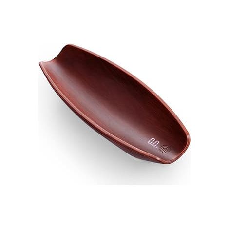 Balance à thé numérique couleur noyer 500 g/0,1 g avec chargement USB rouge (1/5)
