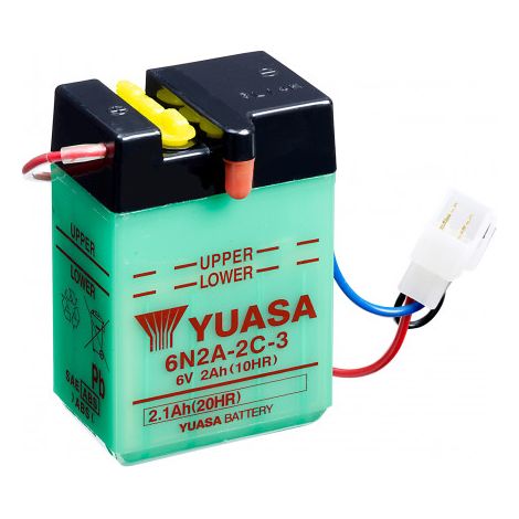 Batterie moto YUASA 6N2A-2C-3 6V 2.1AH (1/2)