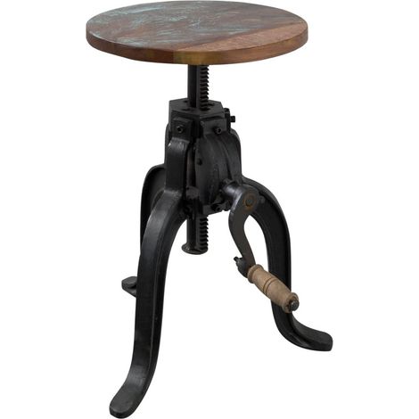 Hocker Altholz 35x35x45 mehrfarbig lackiert INDUSTRIAL 02 (1/3)