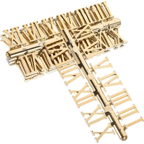 Kit de 5 Sets de Chiffres pour Horloge en Plastique Or, Chiffres pour Horloge Murale Créatifs et Utiles, pour Chambre ou Salon (1/5)