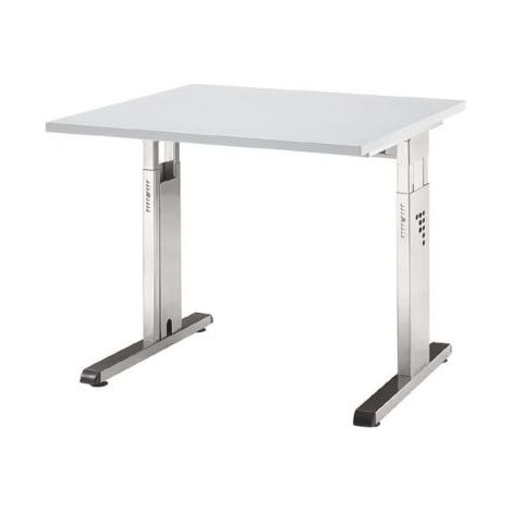 Schreibtisch Bela H650-850xB800xT800mm lichtgrau gerade Form C-Fuß HAMMERBACHER (1/5)