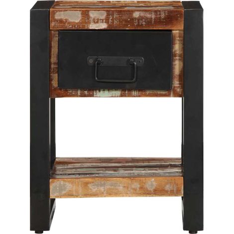 Maison Exclusive - Comodino Multicolore 35x34x45 cm in Legno Massello Recupero (1/5)