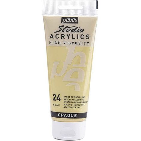 Peinture Acrylique - Pébéo - Studio - Jaune de Naples - 100 ml - Satiné