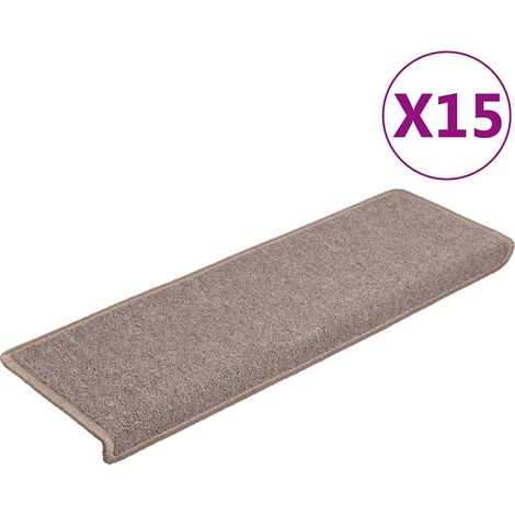 Maison Exclusive - Stufenmatten 15 Stk. 65x21x4 cm Hellbraun Rech (1/5)