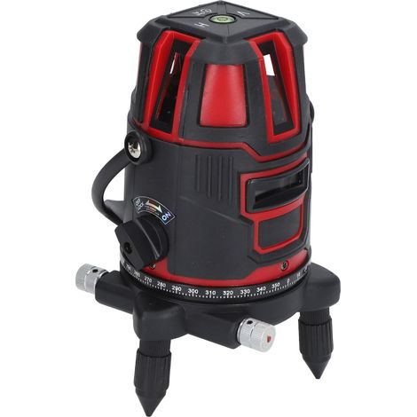 Niveau Laser Rouge HILDA Haute Précision 5 Lignes, Projecteur de Niveau à Lignes Rouges Extérieur, Outil de Traçage à Faisceau, Niveau Automatique Visible Intérieur/Extérieur, Alimentation 100-240V av (1/5)