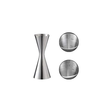 Verre doseur à cocktail 304 en acier inoxydable, balance intégrée, cocktail Jigger Dual Spirit Measure Cup, barman professionnel, convient pour les bars et les appartements (30/60 ml) (1/5)