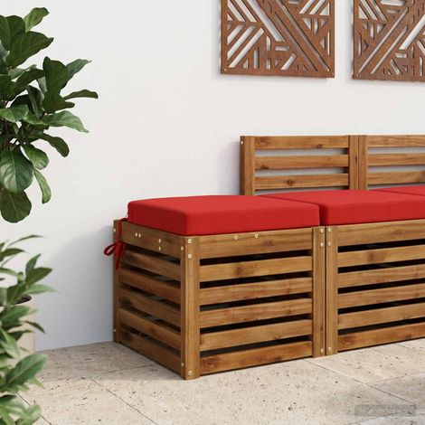 vidaXL Cojín de asiento de 1 pieza SOEST 100% Poliéster Rojo (1/5)