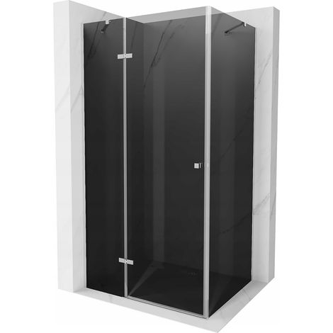 Mexen Roma cabine de douche à battant 90 x 100 cm, graphite, chrome - 854-090-100-01-40 (1/5)