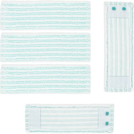 Lot de 5 recharges de balai microfibre – Compatibles – Lavables – Réutilisables – Nettoyage sols (1/5)