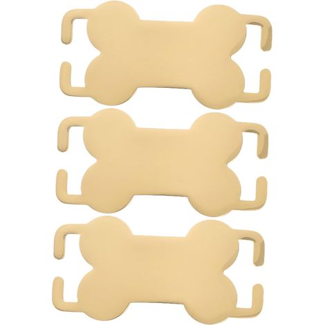 3pcs Médailles pour Chien en Acier Inoxydable Forme Os, Résistantes aux Rayures, Légères, Étiquettes Personnalisables pour Animaux de Compagnie (1/5)