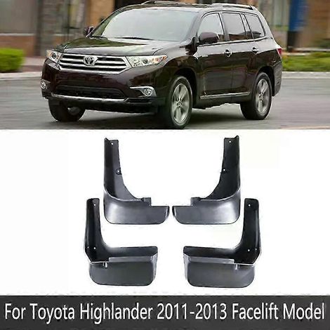 Bavettes de haute qualité (lot de 4) pour Toyota Highlander Kluger XU40 (2008-2013) - Accessoires de protection contre les projections d'eau (1/5)