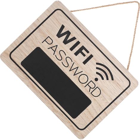 Panneau Wifi en Bois Décoratif Unique Design Mot de Passe Wifi Écologique pour Espaces Publics et Hôtels (1/5)
