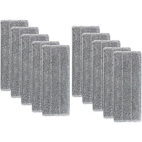 10 pièces Serpillères en Microfibre pour Balai Lave-Sol Housse de Nettoyage de Rechange Vadrouille La Tête de Ménage de Vadr (1/4)