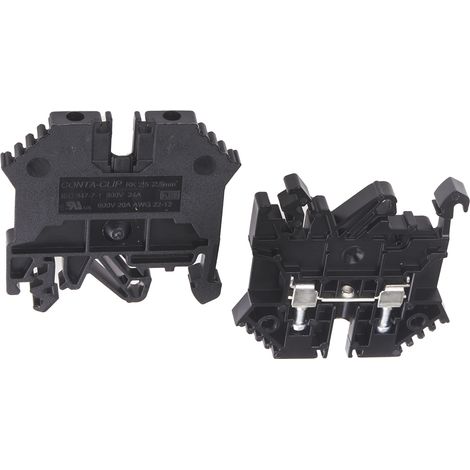 Bloc de jonction RS PRO, 0.2  2.5mm², Noir ( Prix pour Paquet de 10 )