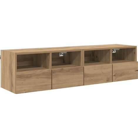 Maison Exclusive - TV-Wandregale 2 pcs Artisan-Eiche 60 x 30 x 30