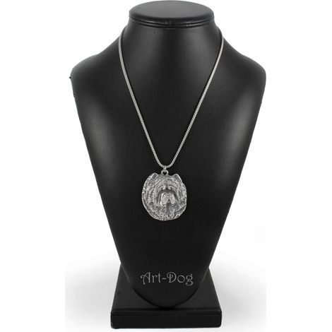 Chow Chow - collana con ciondolo a forma di cane su catena d'argento, gioiello unico di Art-Dog (1/5)
