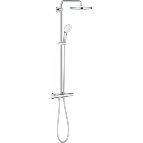 Grohe – Colonne de douche thermostatique avec mitigeur thermostatique – Bras orientable 390 mm – Fixation réglable – Convient chaudière 18 kW/h