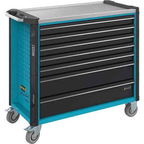 Hazet – Servante d'atelier roulante 7 tiroirs – Charge max 40kg par tiroir – Dimensions 340x518x1020mm – Acier inoxydable étanche – 340 pièces (1/5)