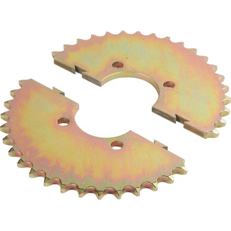 Pignons démontables 530 58 mm 37 dents pour quads et karts, pièces de modification de chaîne 530, pignon de chaîne en acier 4 trous 37 dents (1/5)