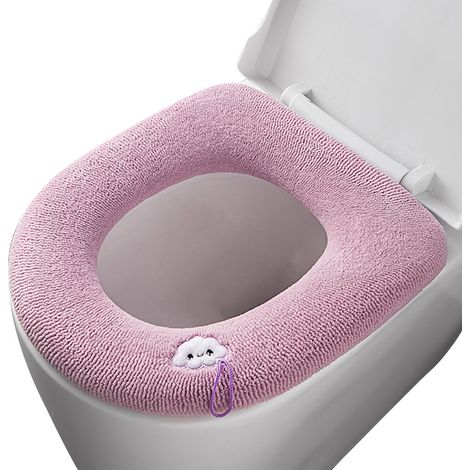 1 coussin de siège de toilette universel, élastique 4 côtés, lavable machine, adapté maison/hôtel, hiver (1/5)