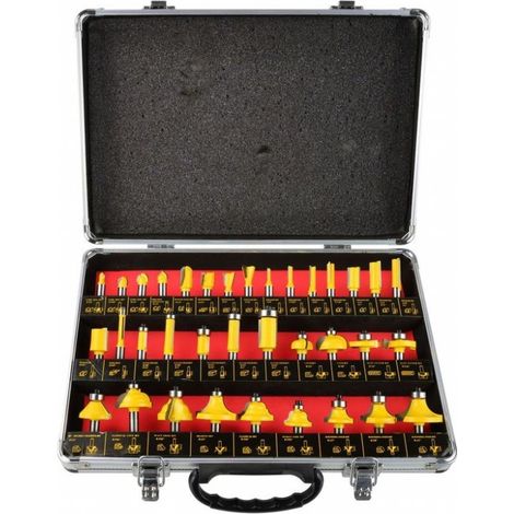 SET 35 FRESE PER PANTOGRAFO FRESATRICE GAMBO 8mm - KIT 35pz - per legno