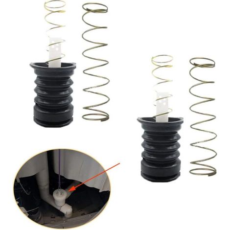 soupapes de vidange : joints en caoutchouc étanches 76x45x50 mm pour lave-linge à double cuve - Ressort, tige de traction, accessoires universels (2 pièces) (1/5)