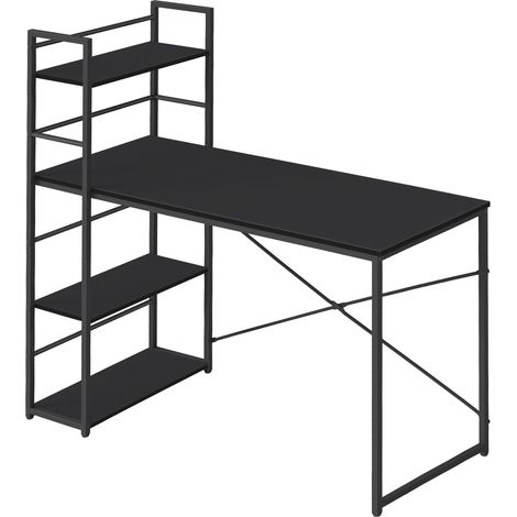Escritorio Valora MAX 4.0 negro con diseño moderno y estanterías de madera (1/5)