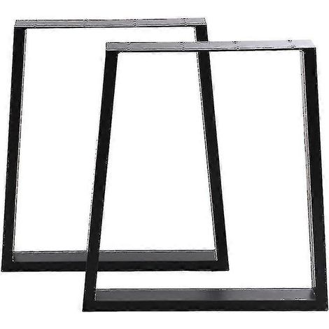 Pieds de table trapézoïdaux en acier, deux pièces, 81 x 71 cm (1/5)