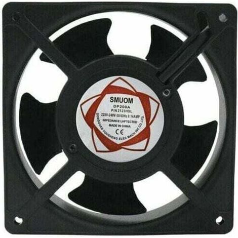 Ventilateur axial pour bote de cheminée Insérable Haute température Pales en métal Silencieux Universel 120 x 120 x 38 mm (1/2)