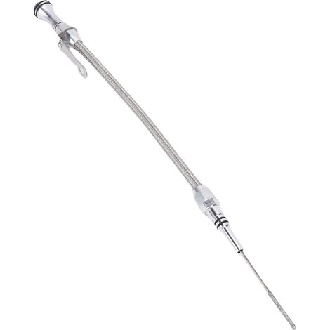 Jauge d' Moteur Flexible, Acier Inoxydable Haute Résistance pour Les Mesures, Connecteurs en Alliage d'aluminium pour Blocs 396 427 454 496 502 Moteurs V8 1965 1990 (Silver) (1/5)