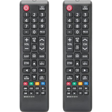 2 pièces Télécommande Universelle pour Téléviseurs SAMSUNG, Remplacement Télécommande TV Multifonction (1/5)