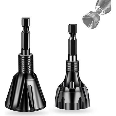 Lot de 2 Ebavureur Tige Filetée, Outil D'ébavurage 3-20 mm 5-25 mm Amovible Deburring Tool D'ébavurage Externe Fraise Métal (1/5)