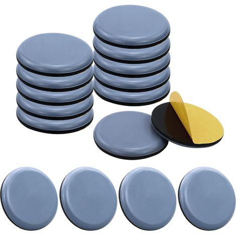 Möbelgleiter, 16 Stück 50mm PTFE Selbstklebende Möbelschieber, Möbel Bewegen Pads zum Bewegen Schwerer Möbel (Runden)