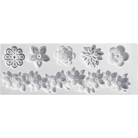 Moule en Silicone 3D Fleur pour Pâtisserie Chocolat Pâte à Sucre Savon Artisanat (1/4)